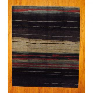 Tibetan Hand knotted Purple/ Gray Wool Rug (8 x 10) Was $1,139.99