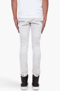 Pierre Balmain Marked Grey Side Zip Jeans for men
