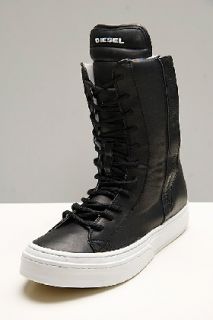 Diesel Softrock Black And White Shoes for men