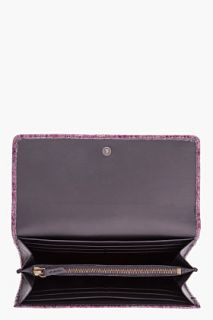 Lanvin Purple Snakeskin printed Happy Wallet for women