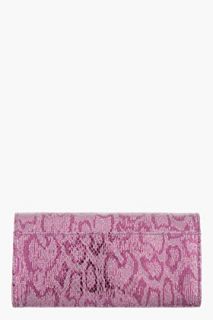 Lanvin Purple Snakeskin printed Happy Wallet for women