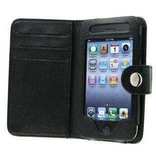 BasAcc Black Leather Case for Apple iPhone 3G/ 3GS