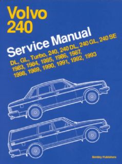 Volvo 240 Service Manual 1983, 1984, 1985, 1986, 1987, 1988, 1989