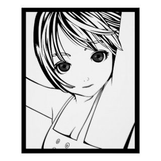 Junges Anime Mädchen   LAMG Poster